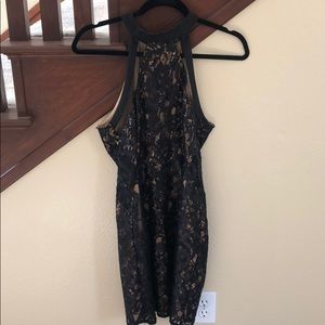 Black and Nude lace dress